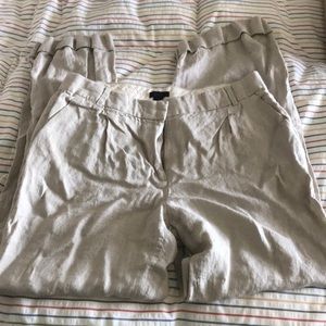 Linen J. Crew Pants Size 12